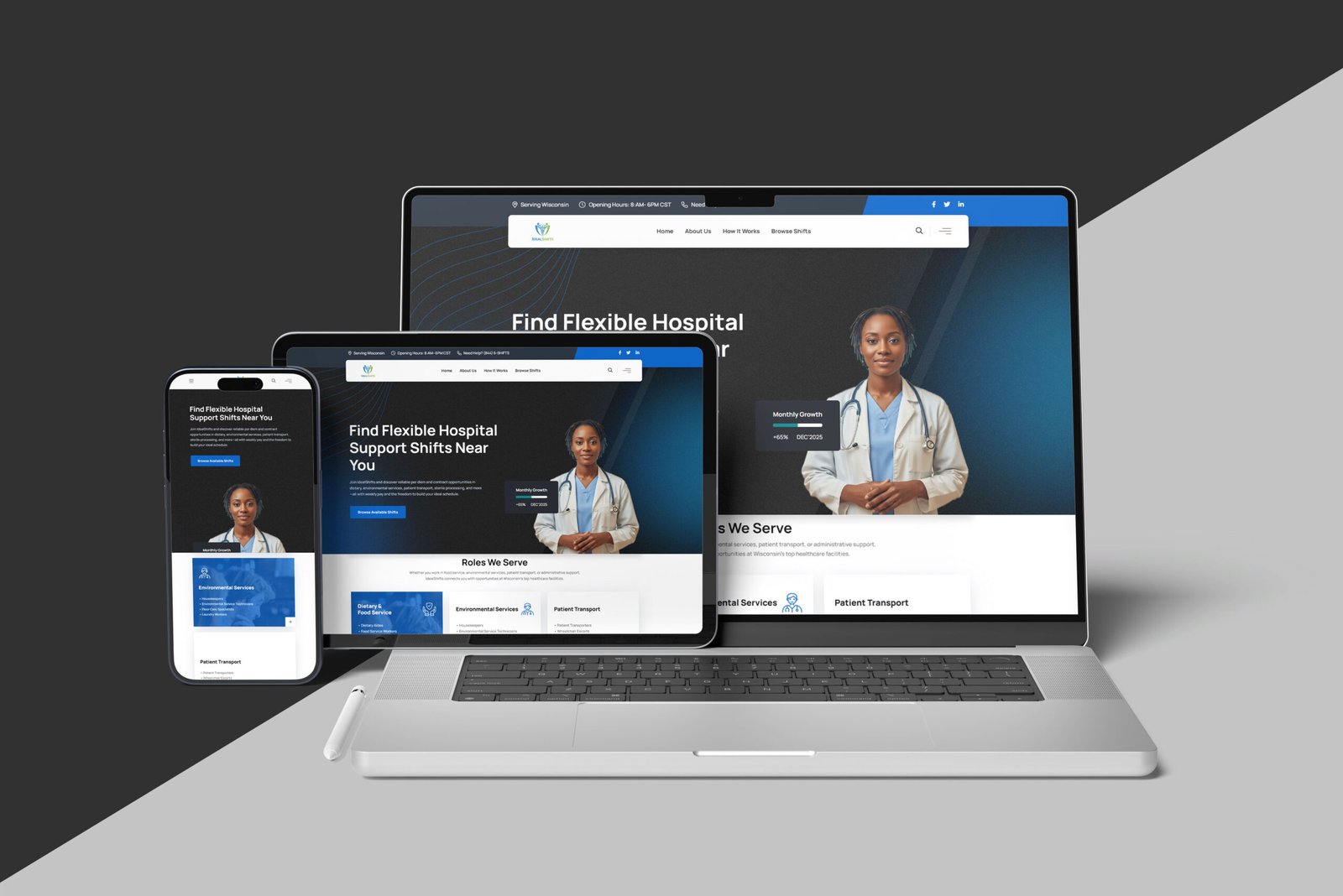 Idealshifts website preview